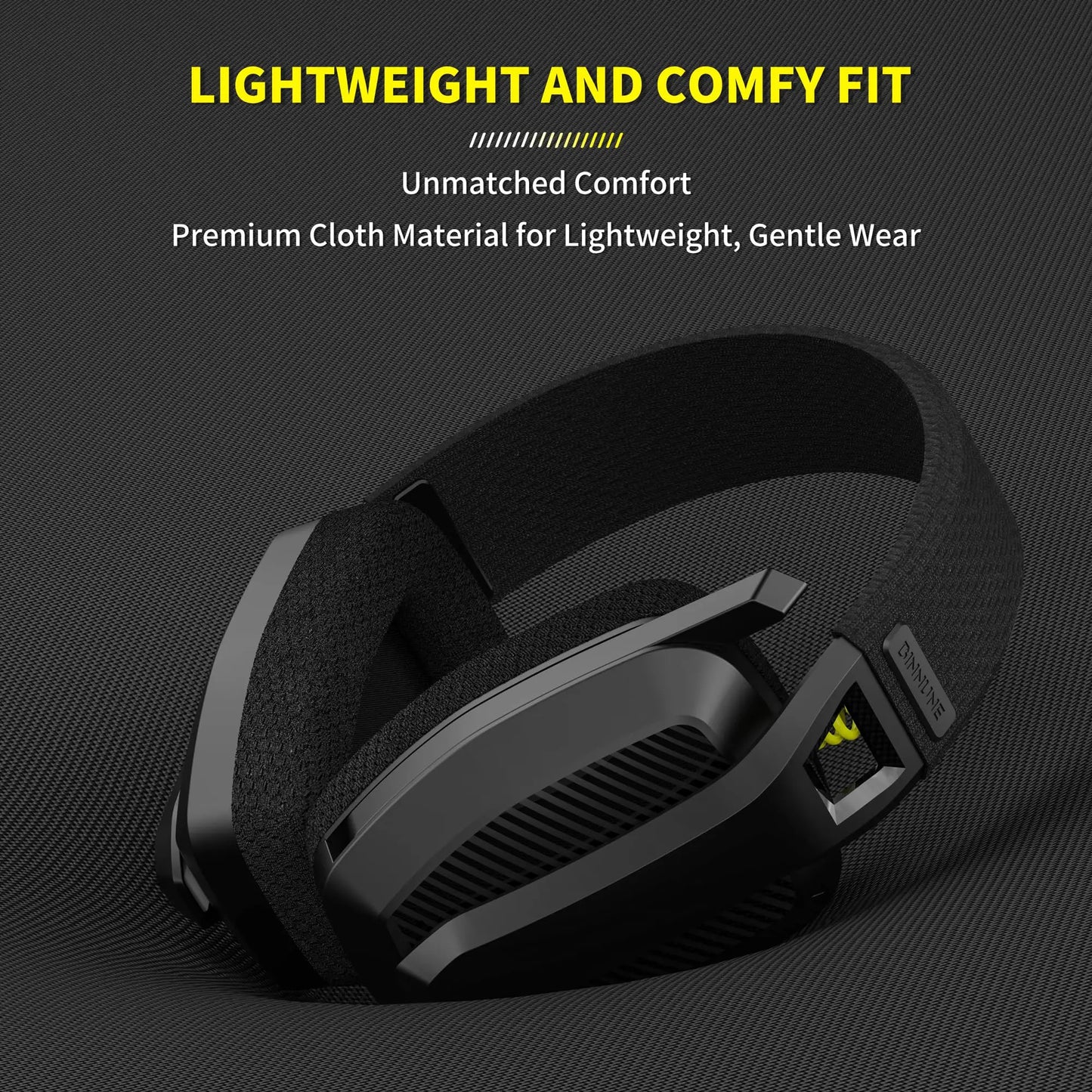 BINNUNE 2.4Ghz Wireless Gaming Headset with Mic for PS5 PS4 PC Mac Playstation Bluetooth Gaming Headset with Microphone