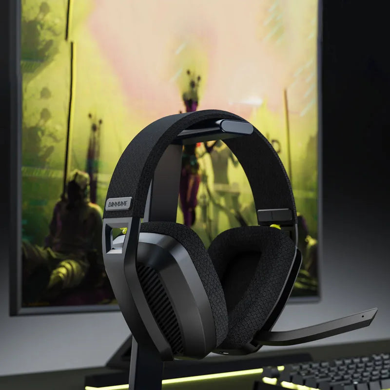BINNUNE 2.4Ghz Wireless Gaming Headset with Mic for PS5 PS4 PC Mac Playstation Bluetooth Gaming Headset with Microphone