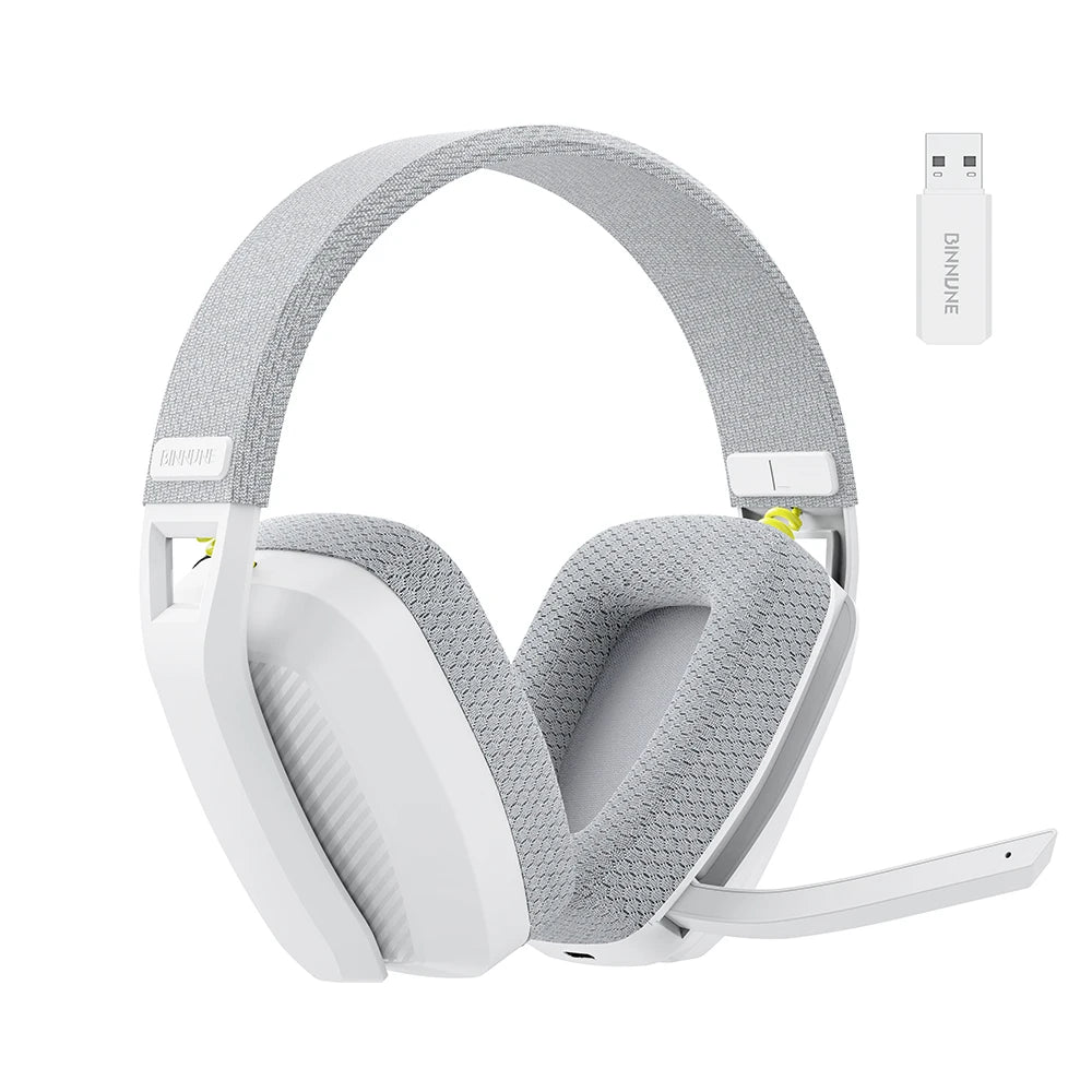 BINNUNE 2.4Ghz Wireless Gaming Headset with Mic for PS5 PS4 PC Mac Playstation Bluetooth Gaming Headset with Microphone